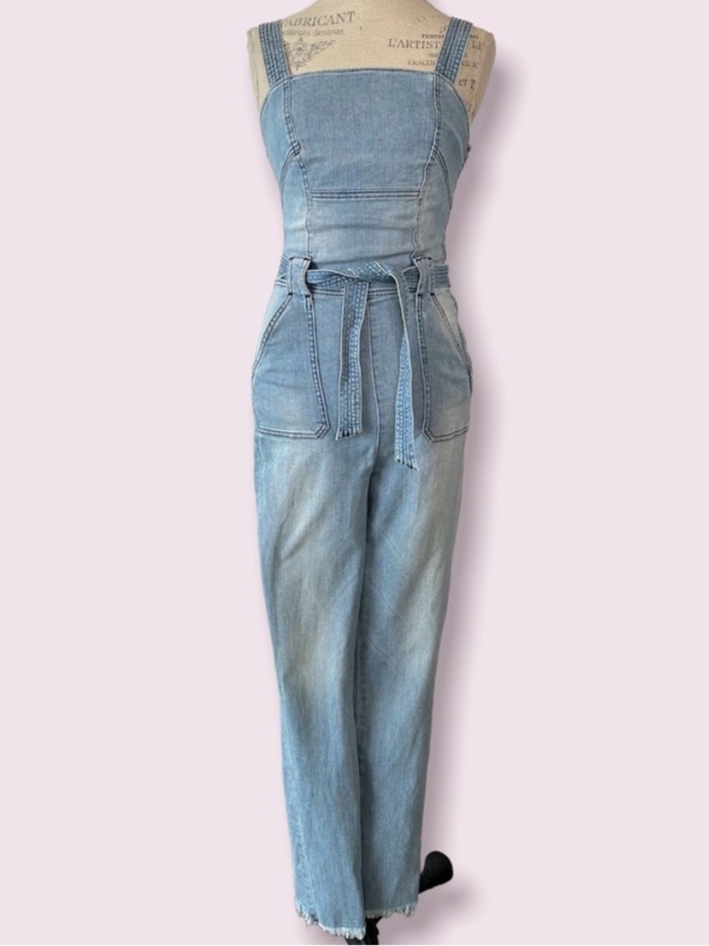 Guess Marciano denim Jumpsuit Jeans with Waist Tie